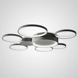 Потолочная люстра в виде колец Twine 7 Rings Black ImperiumLoft Twine01 (102161-26) (LED, 220V)