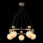 Подвесная люстра Evoluce Pechio SLE106303-05 (220V, на тросе, шарики, молекулы)