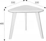 Стол журнальный Ретро снег от фабрики Mebelik