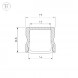 Профиль ARH-LINE-1715-2000 ANOD GOLD (Arlight, Алюминий) 039988