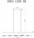Подвесной светильник iLedex Vision 2063-1200 BR (220V, на проводе)