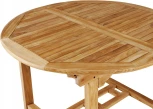 Стол круглый раздвижной Nairobi (Массив тика/Бежевый) ОГОГО Обстановочка! арт.889243