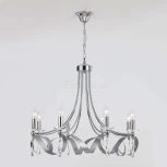 Подвесная люстра Eurosvet Adelia 60064/8 хром (220V, хрусталь Strotskis, на цепи)