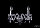 Бра Bohemia 1402 1402B/2/141/Ni (220V, хрусталь, подвески, подсвечник, свеча)