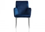 Обеденный стул на металлокаркасе Woodville Benza dark blue 11848