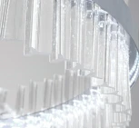 Подвесная люстра с таймером Natali Kovaltseva INNOVATION STYLE 83014 (LED, 220V, хрусталь, пульт управления, управление смартфоном, умный дом - LampSmart, на тросе, кольцо)