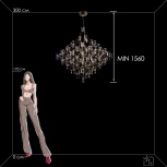 Подвесная люстра большая Loft It Mira 10259/1200 Gold Asfour (LED, 220V, на тросе)