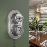 Переключатель одноклавишный (матовый хром) Werkel WL19-01-03 (a044911)