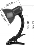 Офисная настольная лампа на прищепке Reluce 00108-0.7-01 BK (220V, выключатель)