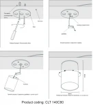 Светильник потолочный Crystal Lux CLT 140 140C80 BL 4000K (LED, 220V, круглые)