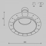 Встраиваемый светильник под гипсокартон IP54 Maytoni Share DL126-GU10-TRS-MG