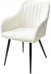 Стул BRANDY WZ2042-01 молочный фактурный велюр / черный каркас