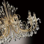 Подвесная люстра Odeon Light Versia 4977/10 (220V, хрусталь, подвески, на цепи, подсвечник, свеча)