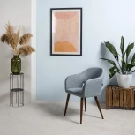 Стул R-Home Oscar Сканди Грей Темный Орех