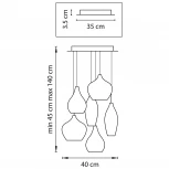 Подвесной светильник ярусный Lightstar Pentola 803063 (220V, на проводе)