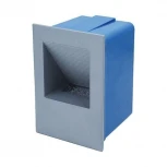 Светильник встраиваемый в стену уличный светодиодный Horoz Kuvars, 1 лампа, серый с синим