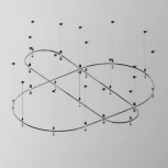 Шинопровод круглый из полукругов 1500мм Flarity черный Maytoni Busbar trunkings Flarity TRX154-2SR-D1500-B