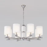 Подвесная люстра Wi-Fi Eurosvet Caprera 60146/8 никель (220V, управление смартфоном, голосовое управление, умный дом - Minimir Home, Алиса, Маруся, Салют, на цепи)