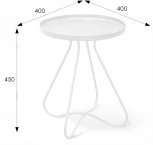 Столик журнальный SHT-CT3 белый муар от фабрики Mebelik