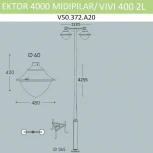 Наземный фонарь Fumagalli Vivi V50.372.A20.LXD6L (220V, IP65)