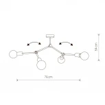Потолочная люстра на штанге Nowodvorski Twig 9140 (220V, молекулы)
