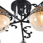 Потолочная люстра на штанге Reluce 01277-0.3-05B BK+CR (220V, шар)