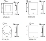 Подсветка ступеней лестницы встраиваемая светодиодная Kanlux APUS 26840 (12V)