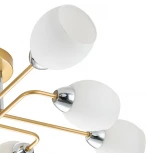 Потолочная люстра на штанге Escada Hope 1132/8P Gold 8x60Вт E27, металл/стекло, золото/серебро (220V)