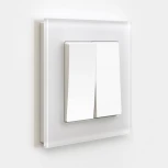 Выключатель двухклавишный проходной (белый матовый) Werkel W1122061 (a059272)