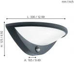 Настенный светильник уличный Eglo Belcreda 97312 (LED, 220V, датчик движения, IP44)