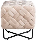 Пуфик Garda Decor N-OT-100 BG BL (Черный/Бежевый)