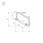 Профиль ALM-V60-2000 ANOD Black (Алюминий) 026694 Arlight