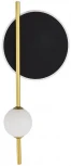 Настенный сетильник ST Luce Dali SL6507.431.02 Шампань, Черный/Белый LED 1+1*9+4W 4000K (220V, шар)