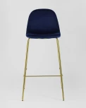 Стул барный Stool Group Валенсия велюр синий золотые ножки УТ000004433