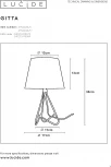 Интерьерная настольная лампа Lucide Gitta 47500/81/11 (220V)