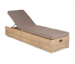 Шезлонг с подушкой, цвет соломенный 4SIS Рим YH-L1032W-1