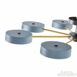 Потолочная люстра на штанге Arte Milano Ferrara 252006/8 Bk/Gr (LED, 220V, круглые)