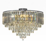 Потолочная люстра каскадная хрустальная Citilux Leonna CL320191