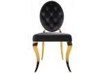 Стул Woodville Odda черный / золотой 11643