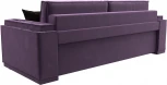 Диван прямой Лига-044 (Сиреневый,Коричневый/Микровельвет) Лига Диванов арт.122261