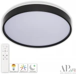 Потолочный светильник круглый светодиодный с пультом APL LED Toscana 3315.XM302-2-328/18W Black (220V, круглые)