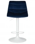 Стул барный DOBRIN TAILOR WHITE (синий велюр (MJ9-117))
