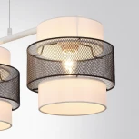 Подвесной светильник Lumion Animaisa 8002/3A белый, черный металл/металл, текстиль Е27 3*60W 220V (на проводе)