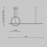 Подвесной светильник Maytoni Halo MOD247PL-L49BK (LED, 220V, на тросе, кольцо)
