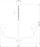 Подвесная люстра Wi-Fi Eurosvet Calyx 60169/6 никель (220V, управление смартфоном, голосовое управление, умный дом - Minimir Home, Алиса, Маруся, Салют, на цепи, шарики)