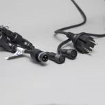 Гирлянда Занавес 2 x 2 м синий 220В, 400 LED, провод черный каучук 2,3мм, IP65 Laitcom ECO402-1-2B