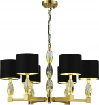 Подвесная люстра ST Luce Lingotti SL1759.303.06 Латунь/Черный E14 6*40W (220V, на цепи)