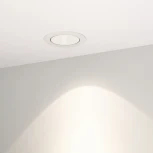 Светильник встраиваемый LED MS-FORECAST-BUILT-TURN-R102-12W Warm3000 (WH-WH, 32 deg, 230V) (Arlight, IP20 Металл, 5 лет) 037188