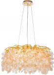 Подвесная люстра Escada Astrea 2112/10P 10х40Вт Е14, металл/хрусталь, золото/прозрачный (220V, на тросе, листья, ветки)