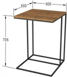 Стол придиванный Хайгрет дуб американский/черный от фабрики Mebelik
